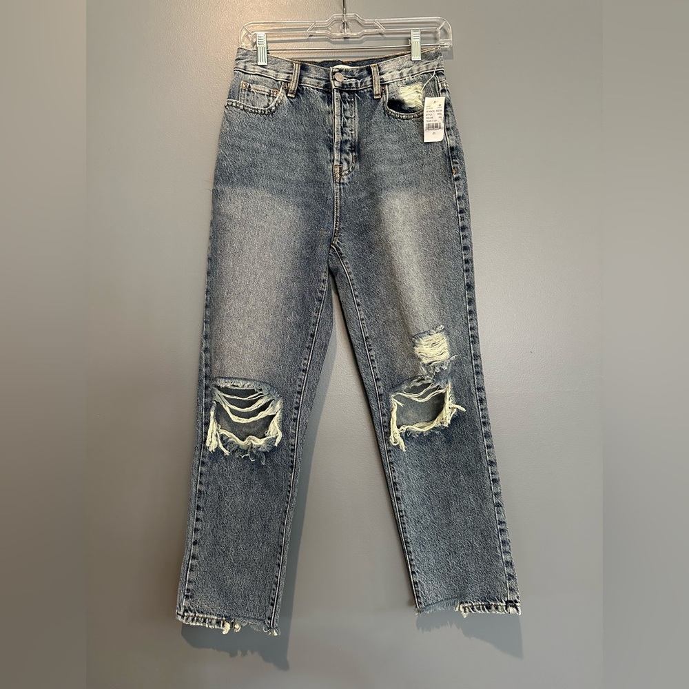 PacSun High Rise Straight Distressed Jeans -Size 25 New with tags